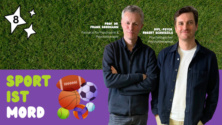 Logo Podcast Psychotherapie einfach erklärt, Folge 8 Sport ist Mord