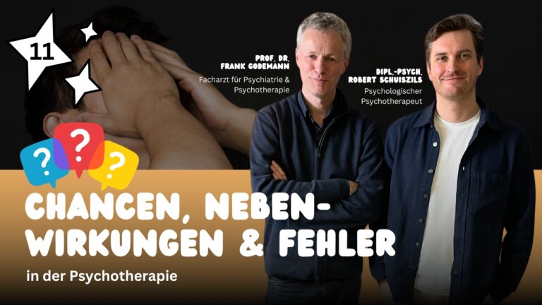 Logo Podcast Psychotherapie einfach erklärt, Folge 11 Chancen, Nebenwirkungen und Fehler
