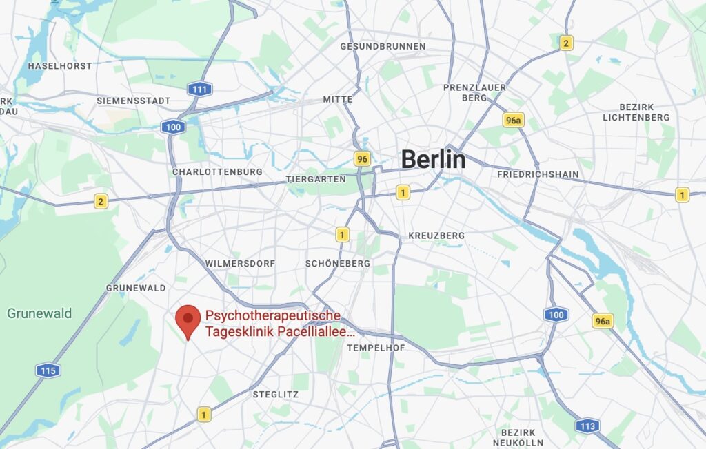 Screenshot GoogleMaps Klinik Pacelliallee